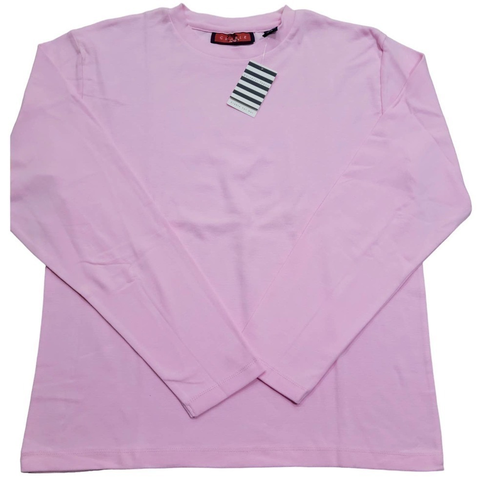 Crable for Her Pink Long Sleeve Tee Women Large